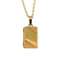 9ct gold locket, with chain