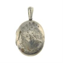 Silver Victorian locket pendant