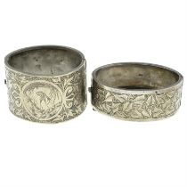 Two Victorian silver bangles