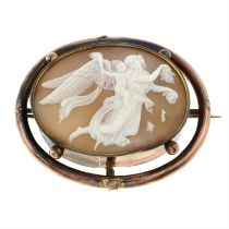 19th century shell cameo brooch