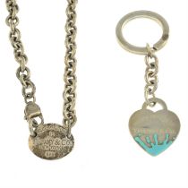 'Please Return To' pendant necklace & key ring, Tiffany & Co.