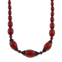 Mid 20th century bakelite & plastic bead necklace