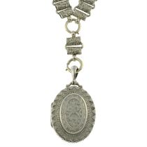 Victorian locket pendant with chain