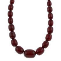 Bakelite bead necklace