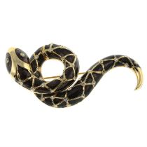 Snake design brooch, by Boucher