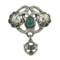 Skønvirke silver brooch, by Bernhard Hertz