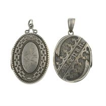 Two Victorian locket pendants