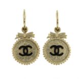 Chanel - CC drop earrings.