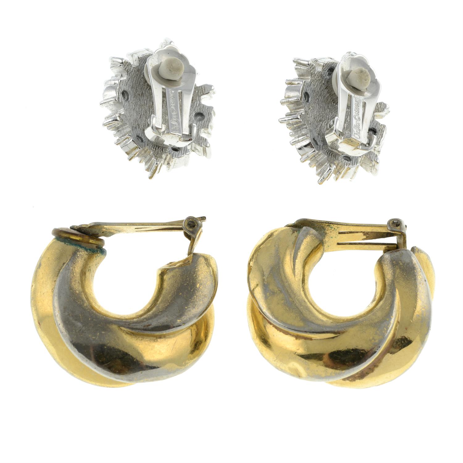 Christian Dior - two pairs of clip on earrings. - Image 2 of 2