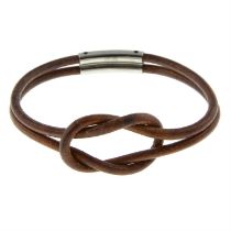Hermès - Atame leather bracelet.