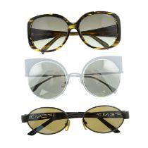 Fendi - three pairs of sunglasses.