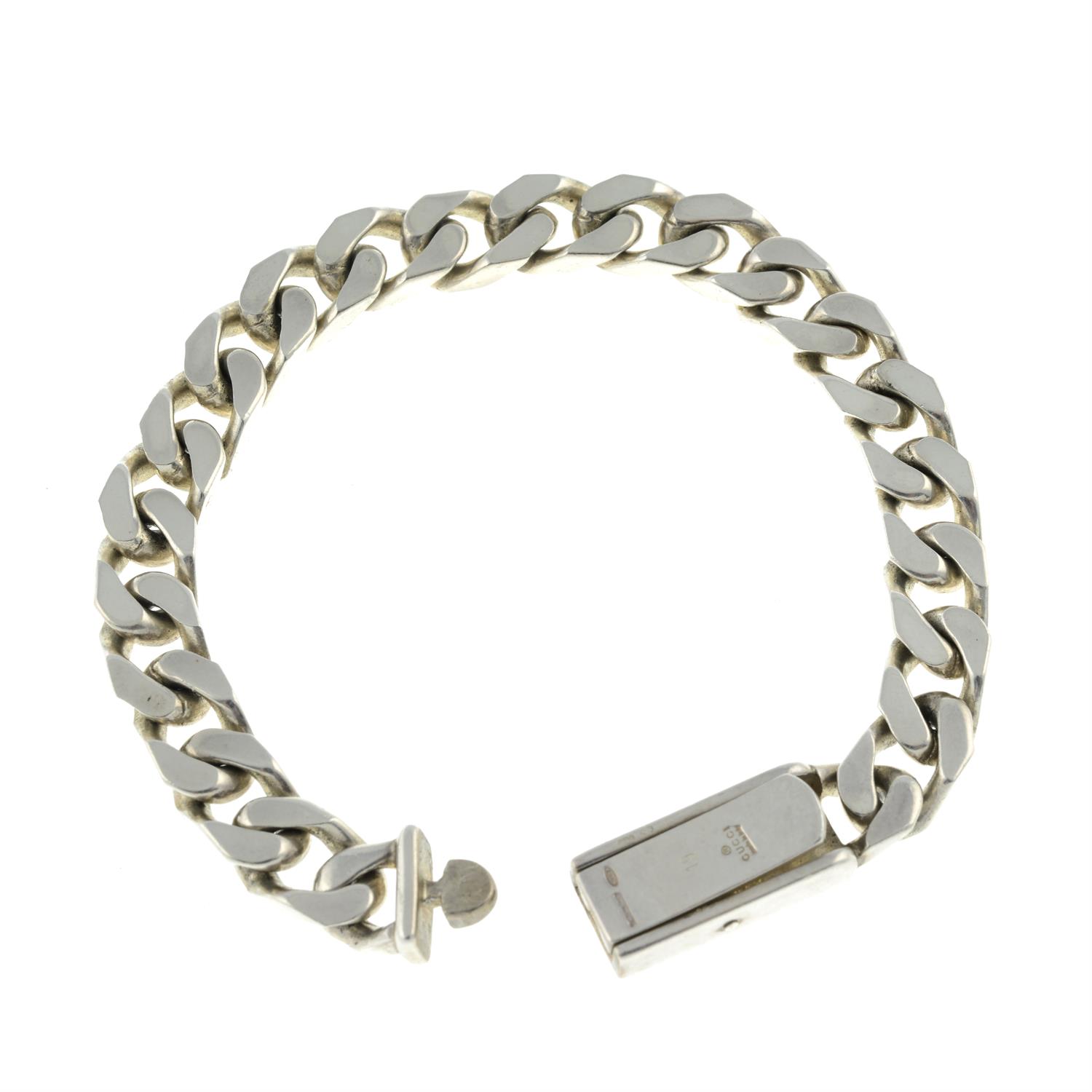 Gucci - silver curb link bracelet. - Image 2 of 2