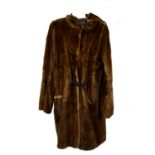 Sheared mink coat.