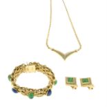Christian Dior - jewellery set and bracelet.