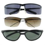 Mixed - three pairs of sunglasses.