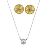 Christian Dior - clip on earrings and necklace.