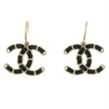 Chanel - CC drop earrings.