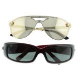 Versace - two pairs of sunglasses.