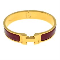 Hermès - Clic H enamel bangle.