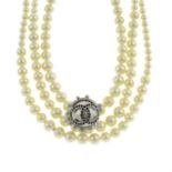 Chanel - imitation pearl choker.