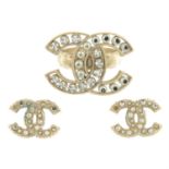 Chanel - CC ring and earrings.