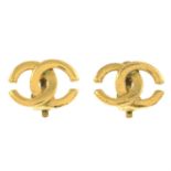 Chanel - CC clip on earrings.