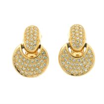 Christian Dior - clip on drop earrings.