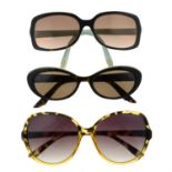 Mixed - three pairs of sunglasses.