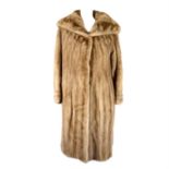 Light brown mink coat.