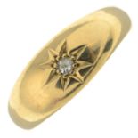 Early 20th century 18ct gold diamond single-stone ring