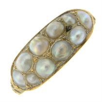 Victorian split pearl dress ring