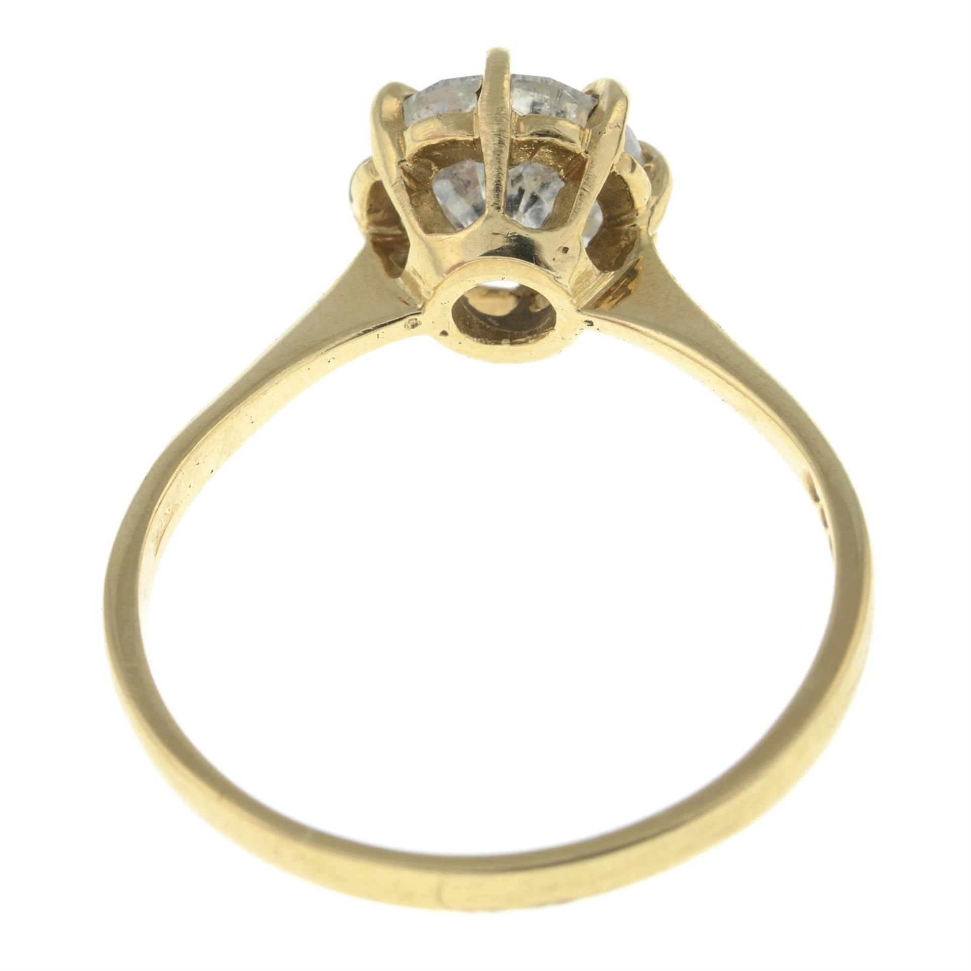 9ct gold diamond single-stone ring - Image 2 of 2