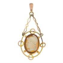 19th century agate cameo pendant