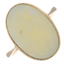 Opal single-stone ring