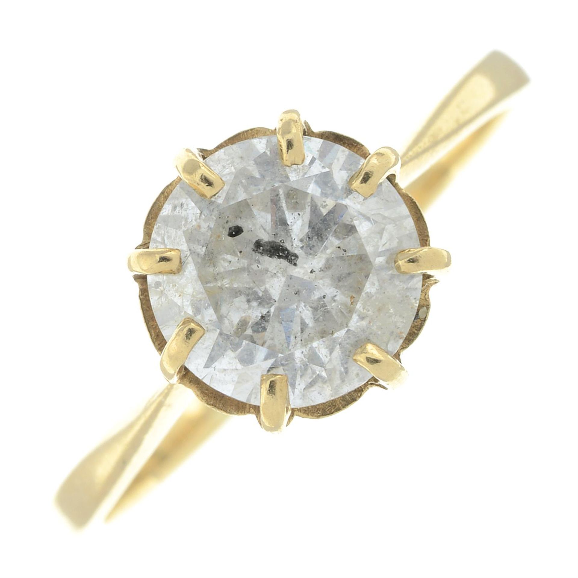 9ct gold diamond single-stone ring