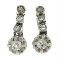 Diamond drop earrings