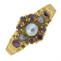 Victorian 15ct gold gem-set dress ring