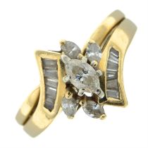 Vari-cut diamond dress ring