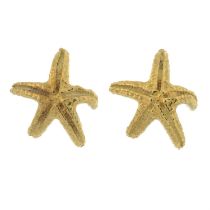 18ct gold starfish stud earrings, by Links of London