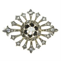 Late 19th century diamond brooch