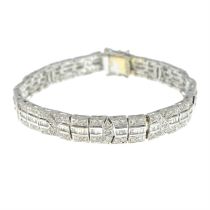 18ct gold vari-cut diamond bracelet