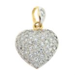 9ct gold cubic zirconia heart pendant