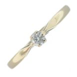 18ct gold diamond single-stone ring