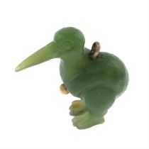 Nephrite jade kiwi bird charm