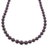 14ct gold ruby bead necklace