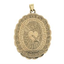 Victorian gold locket pendant