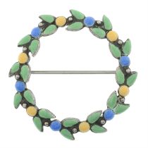 Arts & Crafts enamel brooch, Bernard Instone