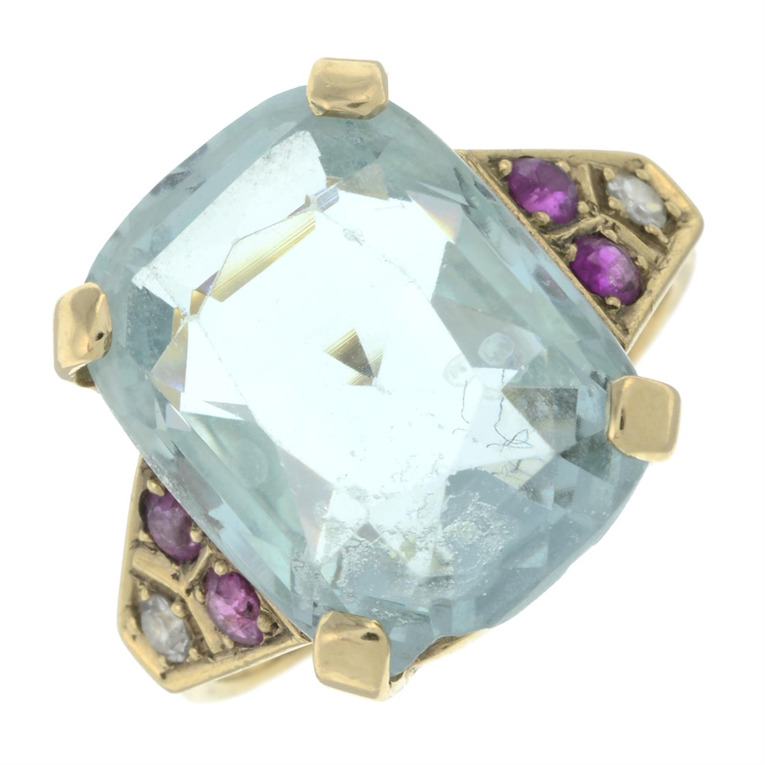 Multi-gem dress ring