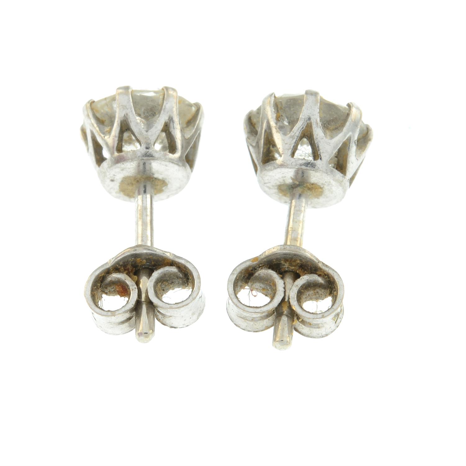 Diamond stud earrings - Image 2 of 2