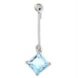 Aquamarine & diamond pendant